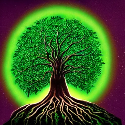 Image similar to luminous tree of life by daniel conway