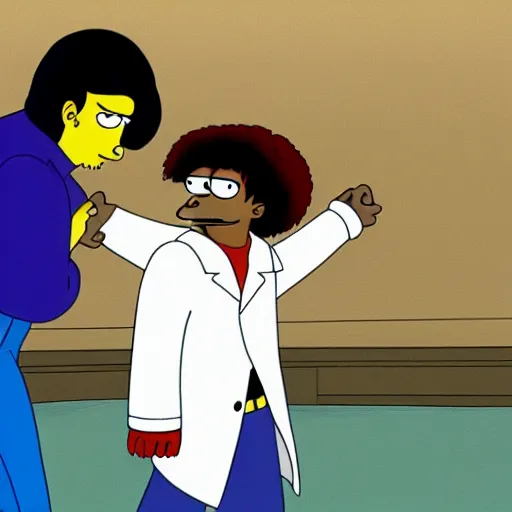 Image similar to michael jackson in a Simpsons episode