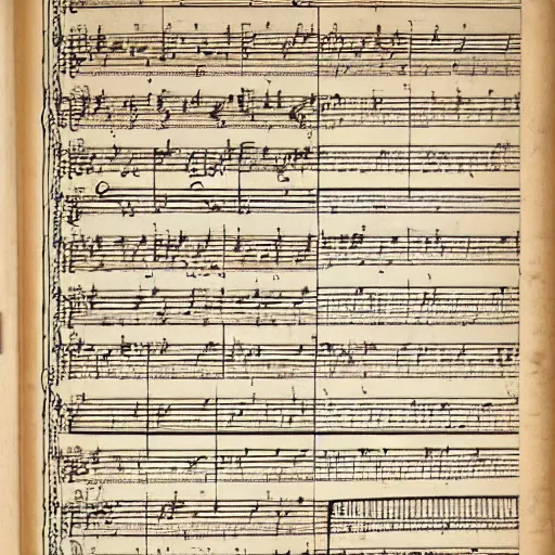 Prompt: the first page of undiscovered music sheet of beethoven's piano sonata