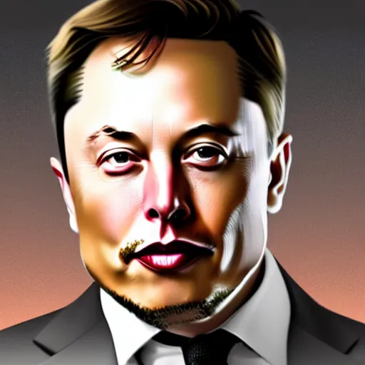 Image similar to digital art of elon musk with hair made of spaghetti photorealistic photoshop