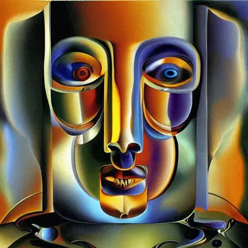 Prompt: Artificial intelligence portrayed in an artwork by Salvador Dali