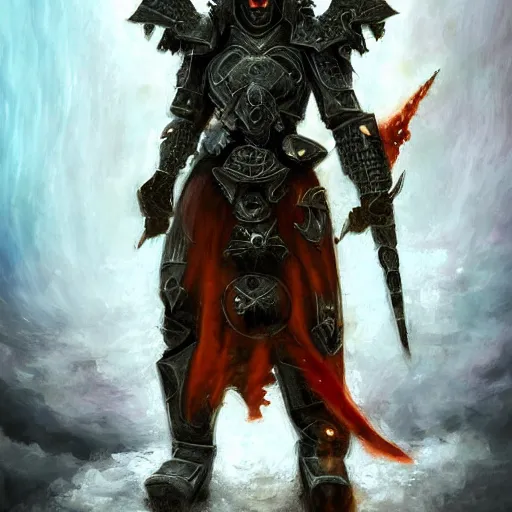 Prompt: unholy guardian of the underworld in heavy armor, artstation hall of fame gallery, editors choice, #1 digital painting of all time, most beautiful image ever created, emotionally evocative, greatest art ever made, lifetime achievement magnum opus masterpiece, the most amazing breathtaking image with the deepest message ever painted, a thing of beauty beyond imagination or words