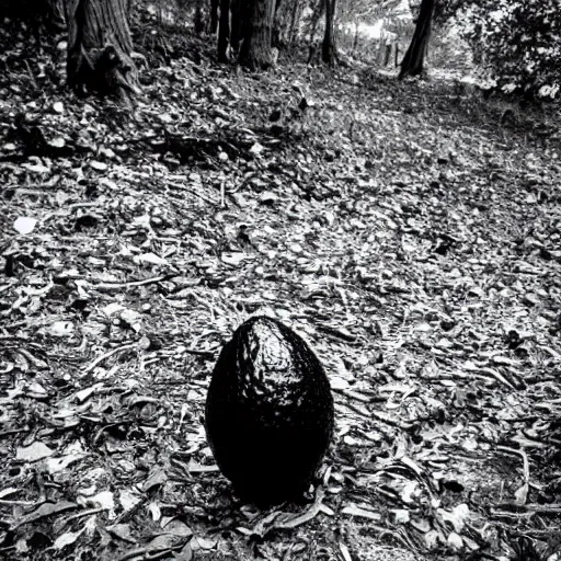 Prompt: nikocado avocado in the forest staring at me, night black and white