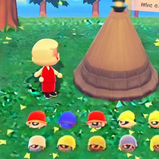 Image similar to donald trump in animal crossing