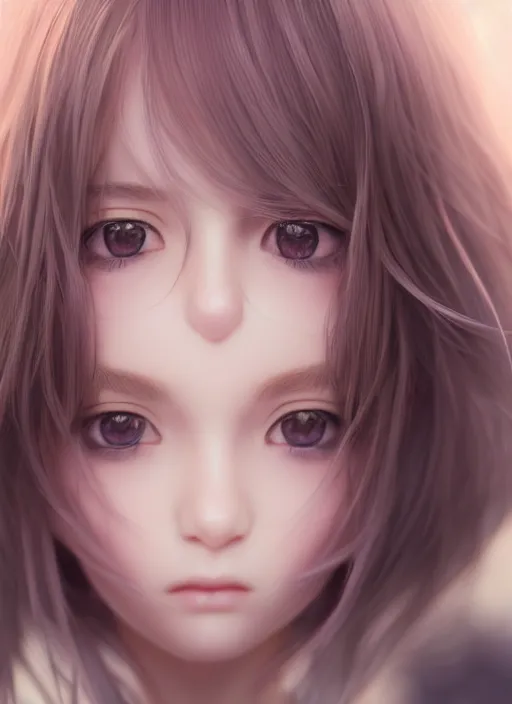 Image similar to the most beautiful cute anime girl portrait with highly detailed eyes, professional 3 d visualisation in pastel colours, by wlop, intricate linework, trending on artstation, unreal engine 5 highly rendered