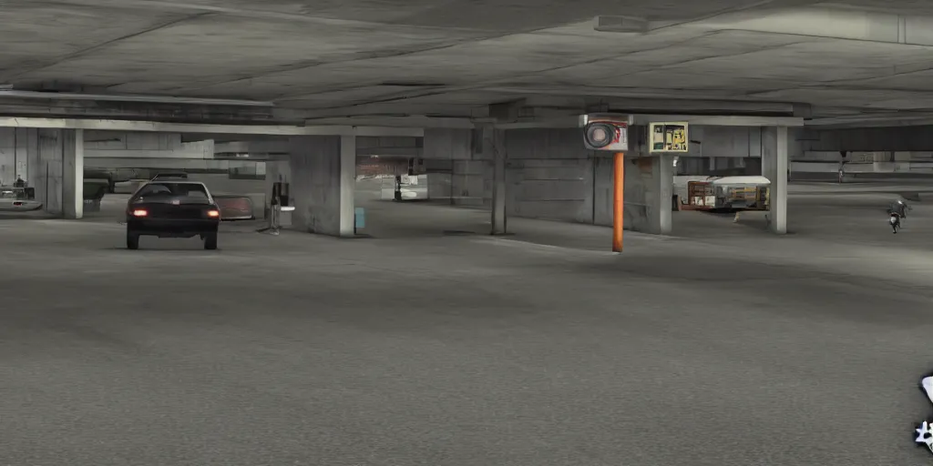 prompthunt: gmod next bot obunga handcam footage in a parking