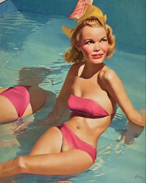 tuesday weld in a pink bikini lounging next to a palm