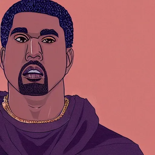 Image similar to anime still of kanye west