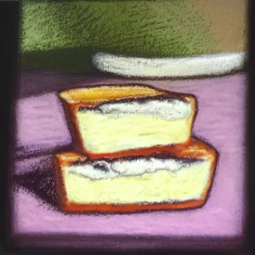 Image similar to beautuful pastel of a camembert in nyc, style of sempe,