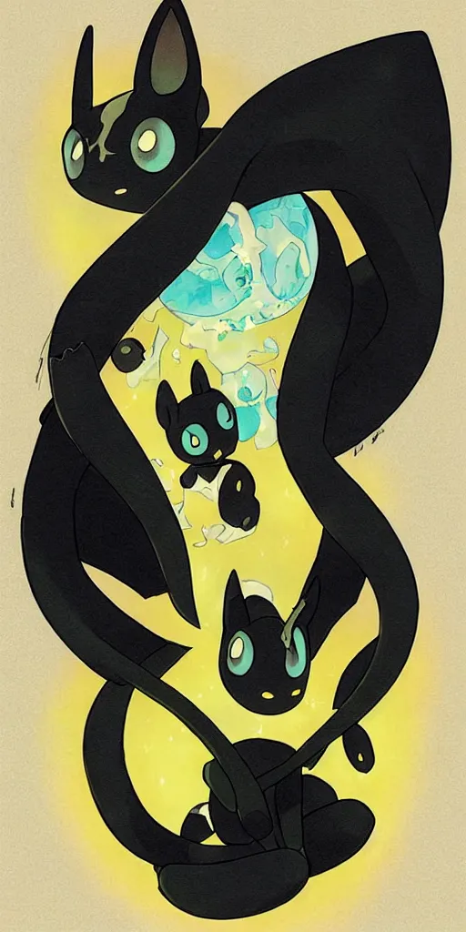 Prompt: umbreon by Hayao Miyazaki