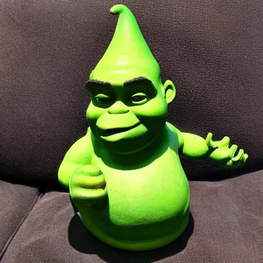 Prompt: a bong shaped like shrek