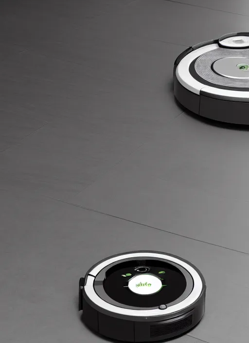 Image similar to A robot roomba with four mechanical limbs, 3D Product, professional render, studio quality, octane render