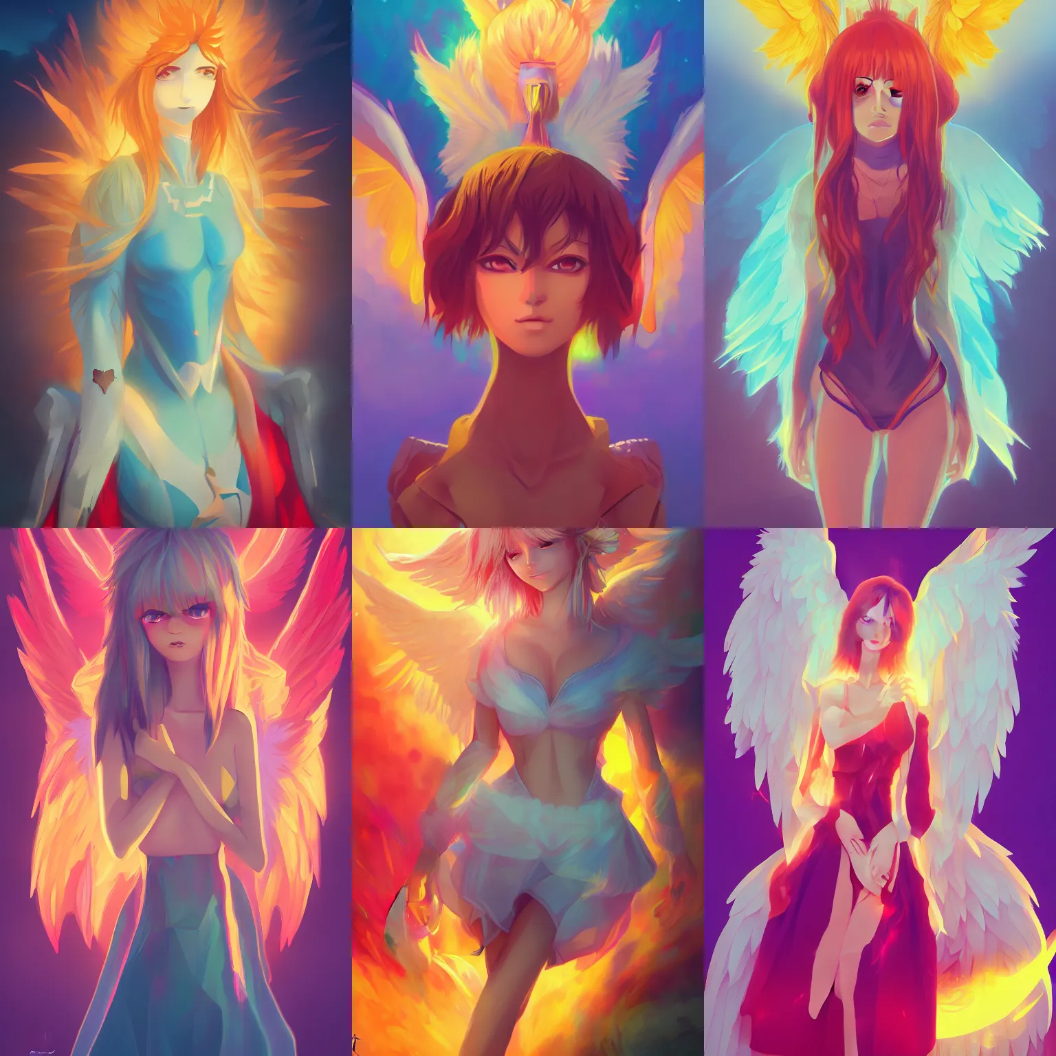 Prompt: Llama angel of sunrise, anime, anthro portrait, style of duelyst, by Ilya Kuvshinov, anton fadeev, nicola salvior