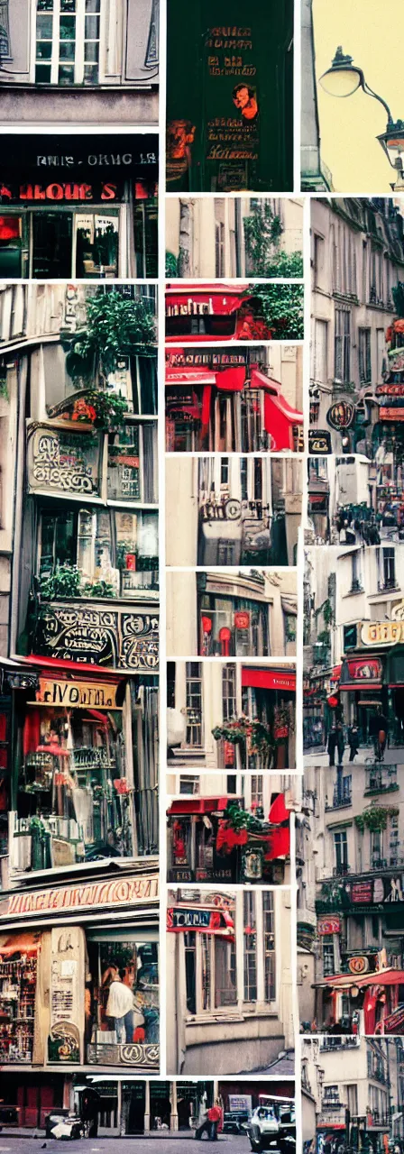 Prompt: Paris. 35mm film . Amelie color palette