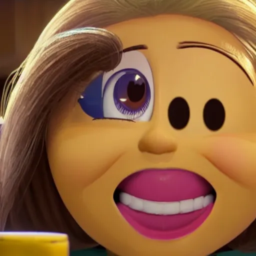 Image similar to emoji movie smile snorting line of cocaine