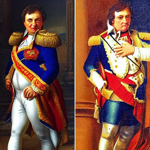 Prompt: Viktor Orbán dressed as Napoleon, Neoclassicist painting, highly detailed