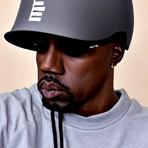 Image similar to yeezy helmet!! fashion designed by ye