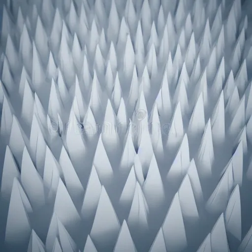 Image similar to origami forest in white paper, 3 d render, ultra - detailed, on white background, studio shot