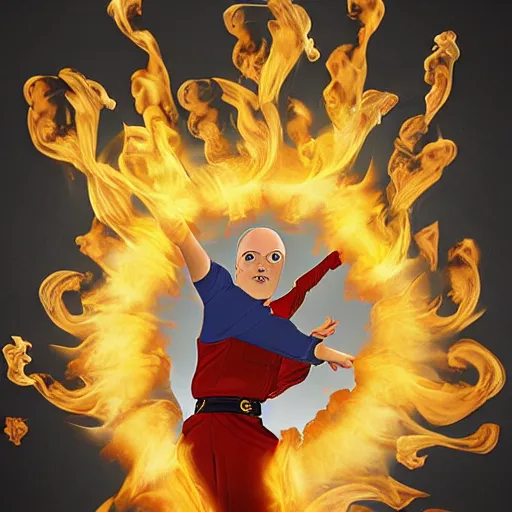 Image similar to berry bee benson fire bending