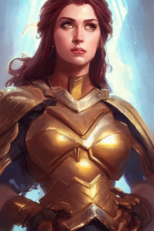 Image similar to amazon valkyrie athena, d & d, fantasy, portrait, highly detailed, headshot, digital painting, trending on artstation, concept art, sharp focus, illustration, art by artgerm and greg rutkowski and magali villeneuve