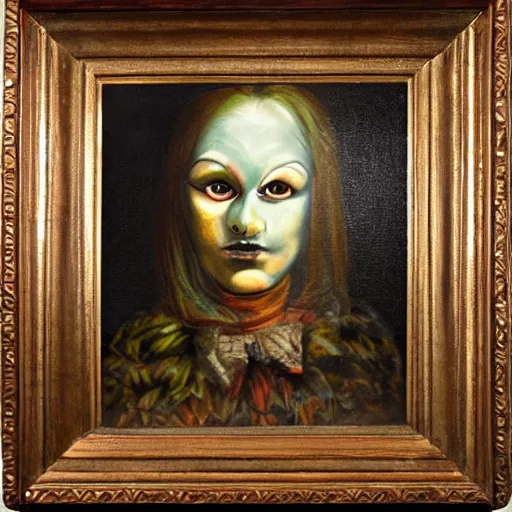 Image similar to an unsettling framed painting