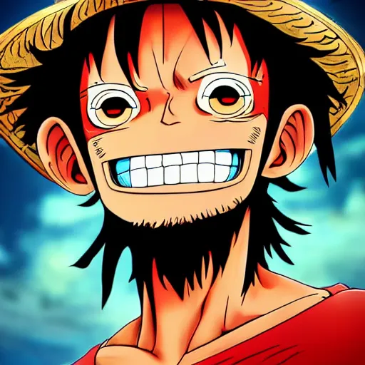 Monkey D Luffy As a Real Person Frontlight FullHD Warm · Creative Fabrica