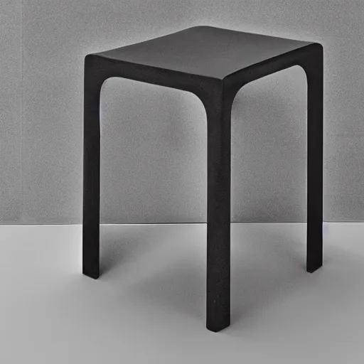 Prompt: the iron maiden stool by tadao ando