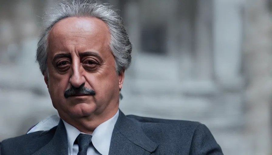 Prompt: hyper-realistic and anamorphic 2010s movie still close-up portrait of Giovanni Falcone, by Paolo Sorrentino, Leica SL2 50mm, beautiful color, high quality, high textured, detailed face