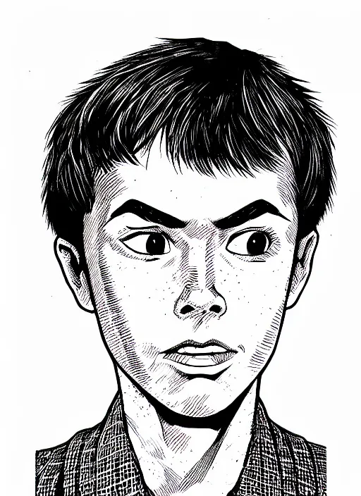 Image similar to portrait of archie andrews, intricate, highly detailed, illustration, art by junji ito, junji ito