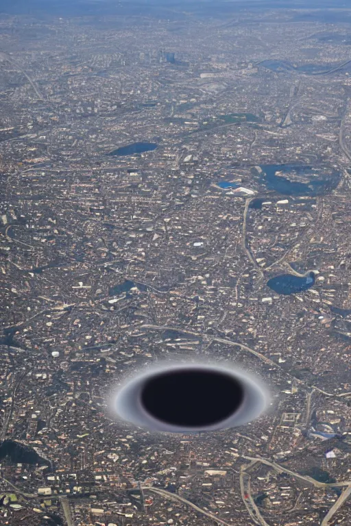 Prompt: giant eyeball!!!!! floating!! behind the clouds above southern california city