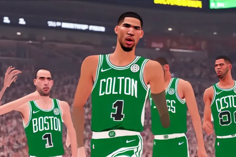 Image similar to boston celtics jayson tatum kicking down door gta 5