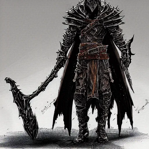 Image similar to Boss Design inspired by Dark Souls, Elden Ring, Bloodborne, character art