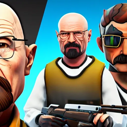 Image similar to Walter White as a Fortnite character