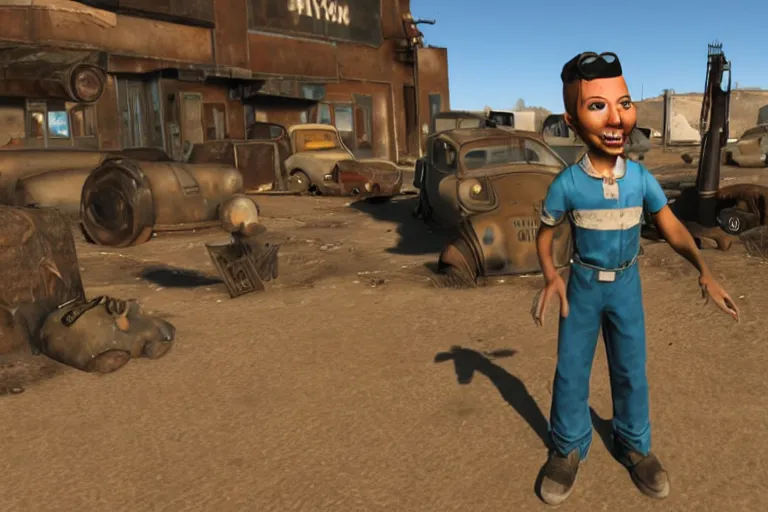 Prompt: benny from fallout : nw in mojave desert,