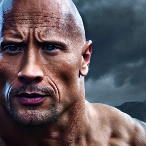 Prompt: Dwayne Johnson in Spartacus 4K quality super realistic