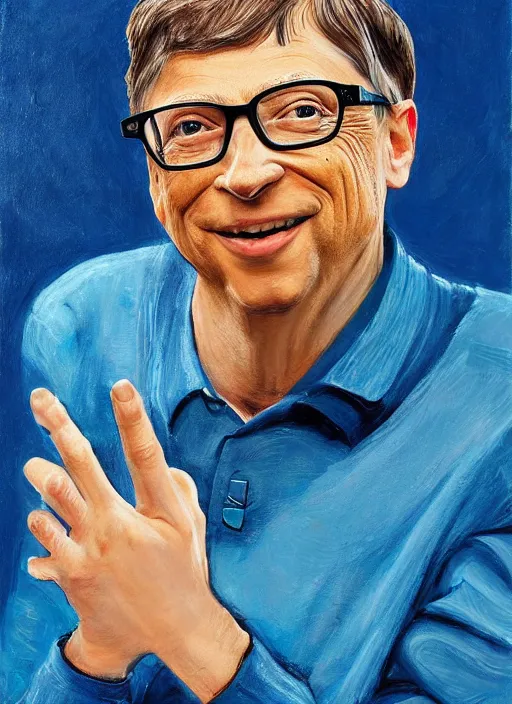 Image similar to expose yourself to art, bill gates