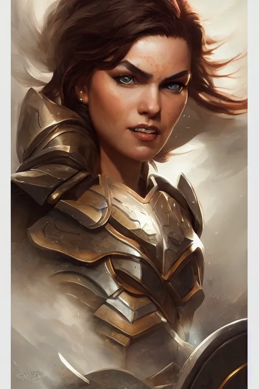 Image similar to amazon valkyrie athena, d & d, fantasy, portrait, highly detailed, headshot, digital painting, trending on artstation, concept art, sharp focus, illustration, art by artgerm and greg rutkowski and magali villeneuve