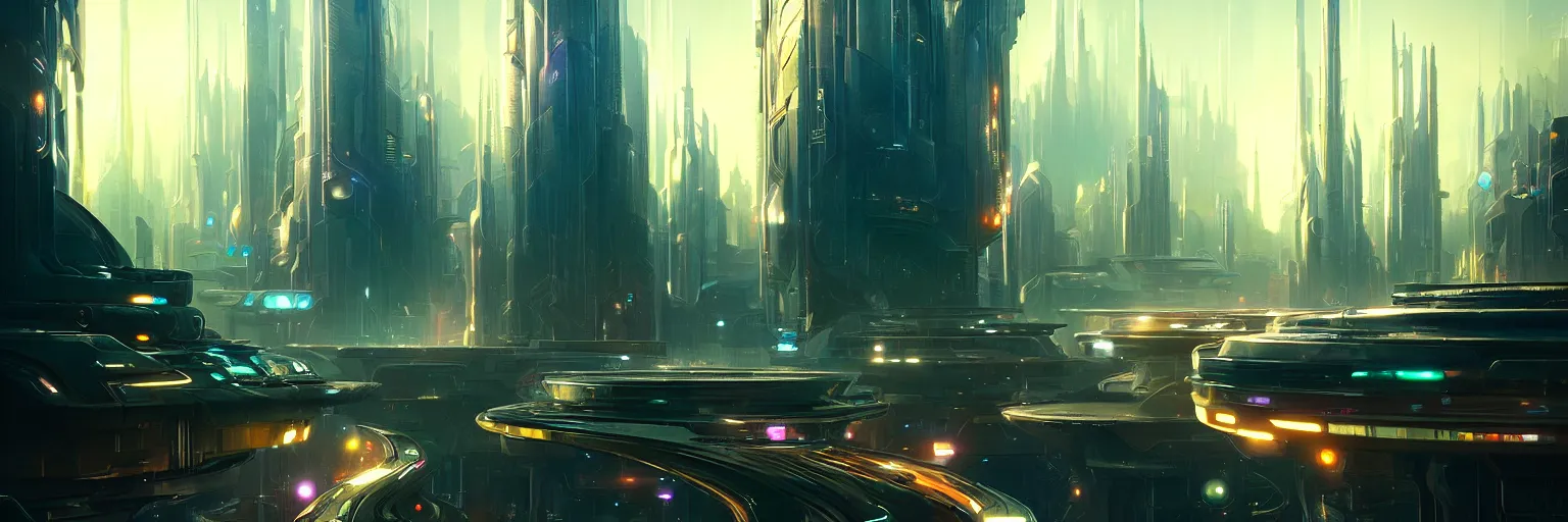 Prompt: out of focus scene of a futuristic magicpunk cityscape, bokeh, hyper photorealistic, crispy quality, digital photography, art by pascal blanche, art by artgerm, art by greg rutkowski,