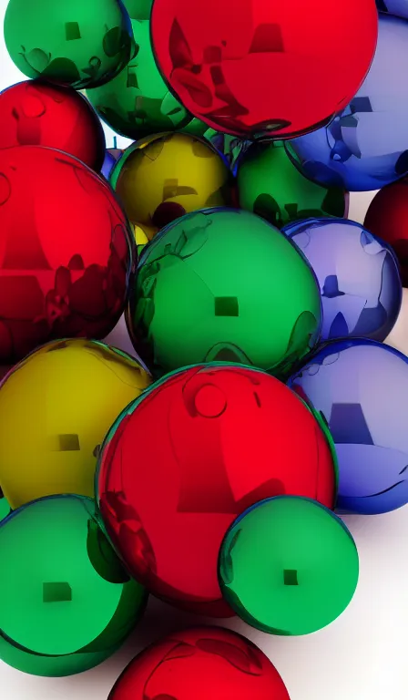 Prompt: surreal, abstract, lightballs, red, cinema 4 d, desenho, abstract, c 4 d, ball, 3 d, green, mrt, light, blue, hd wallpaper