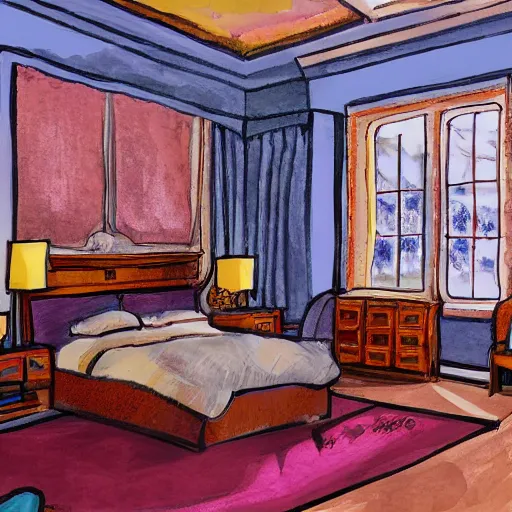 Image similar to An interior of room, in style of Scott M Fischer