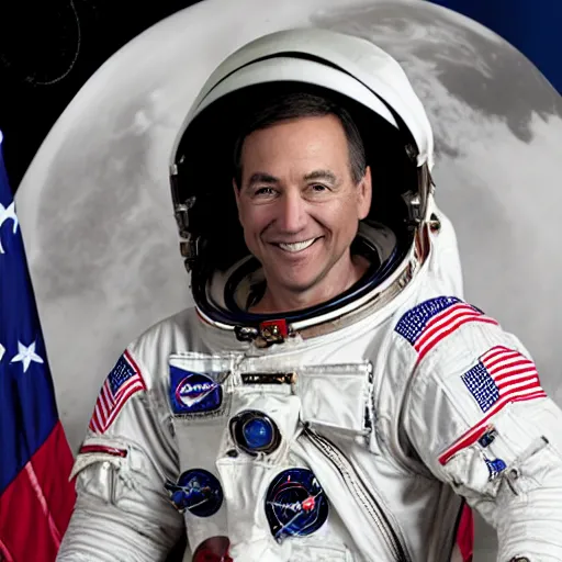 Prompt: the Among Us astronaut as US president