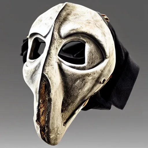 Prompt: plague doctor medieval bone mask