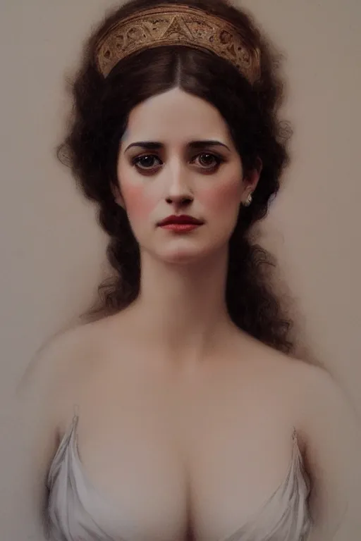 Prompt: portrait en buste eva green traditional corsican, intricate, highly detailed, artstation, illustration, jurgens, rutkowski, bouguereau, eva green