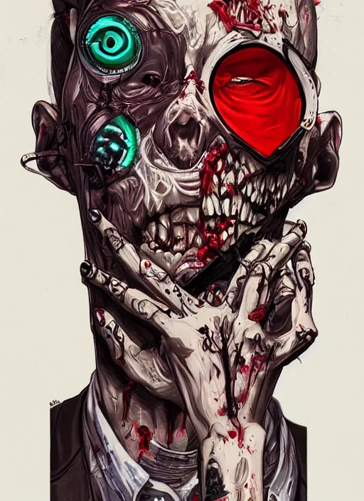 Image similar to zombie full body male modeling hiphop streetwear drip, tristan eaton, victo ngai, artgerm, rhads, ross draws