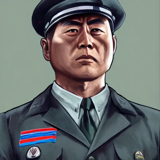 Image similar to isoroku yamamoto in gta v, cover art by stephen bliss, boxart, loadscreen