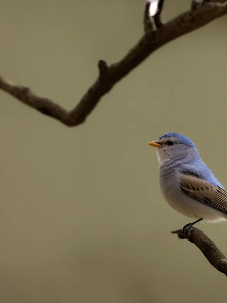 Image similar to single man knows to hear birds sing while in an empty room, delicate