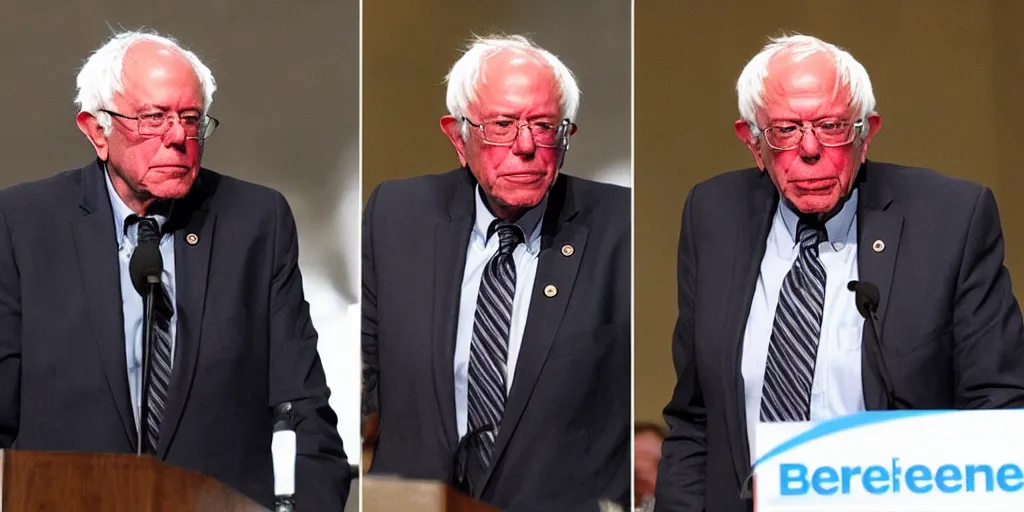 Prompt: swole, bernie sanders