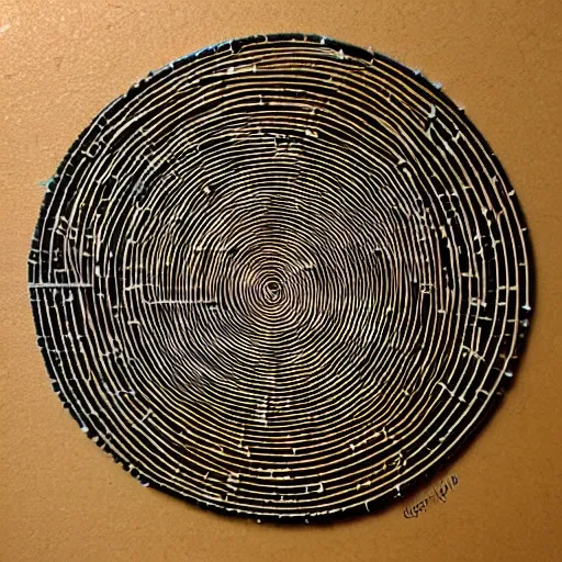 Image similar to Liminal space in outer space, (((string art)))