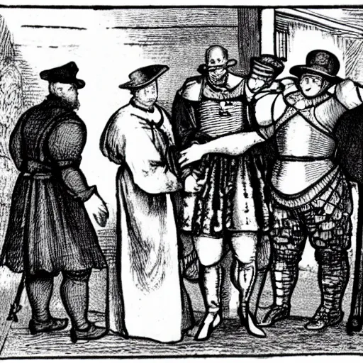 Prompt: henry viii being arrested for driving under the influence