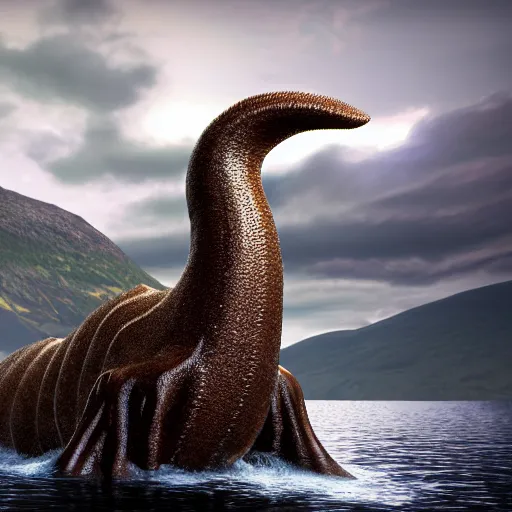 Prompt: loch ness monster, highly detailed, photorealistic portrait, bright studio setting, studio lighting, crisp quality and light reflections, unreal engine 5 quality render